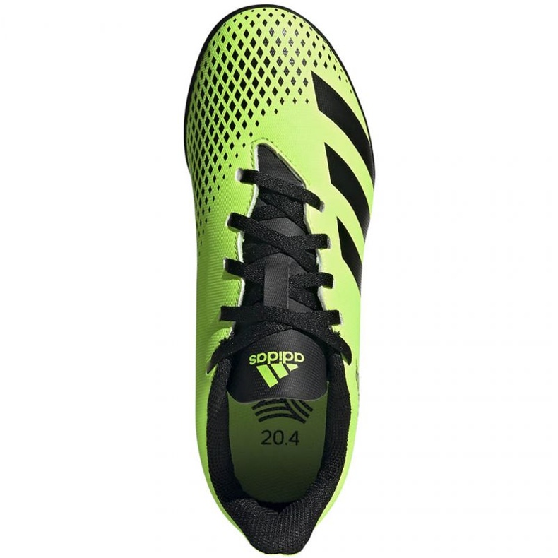 Scarpe da calcio Adidas Predator 20.4 Tf Jr EH3041 nero verde 1