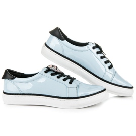 Betler Sneakers laccate a diamante blu 2