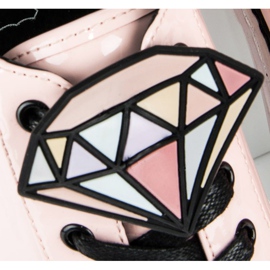 Betler Sneakers laccate a diamante rosa 1