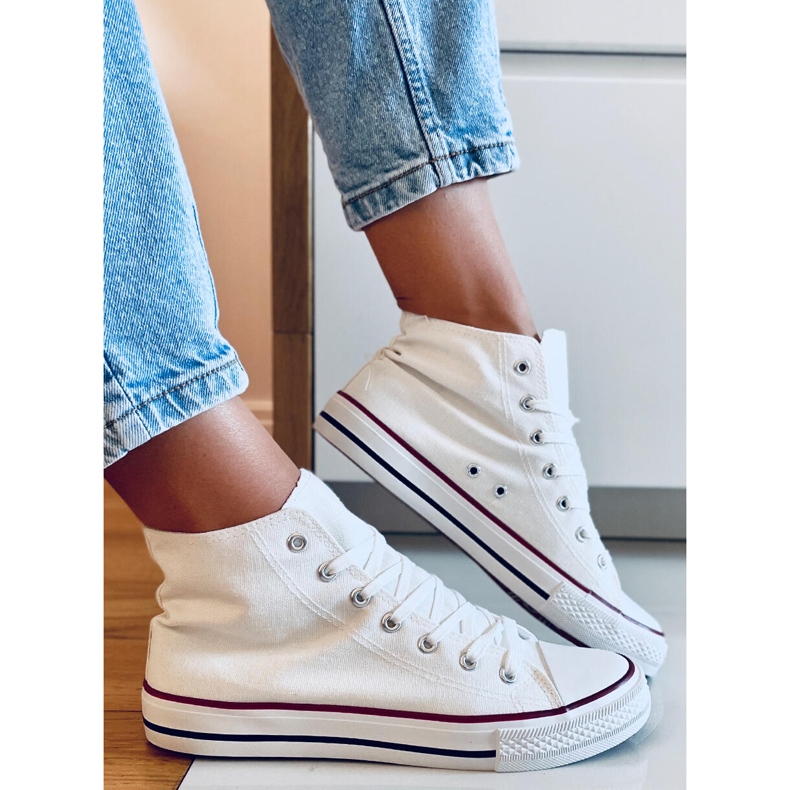Sneakers in tela Jude White alla caviglia bianco 1
