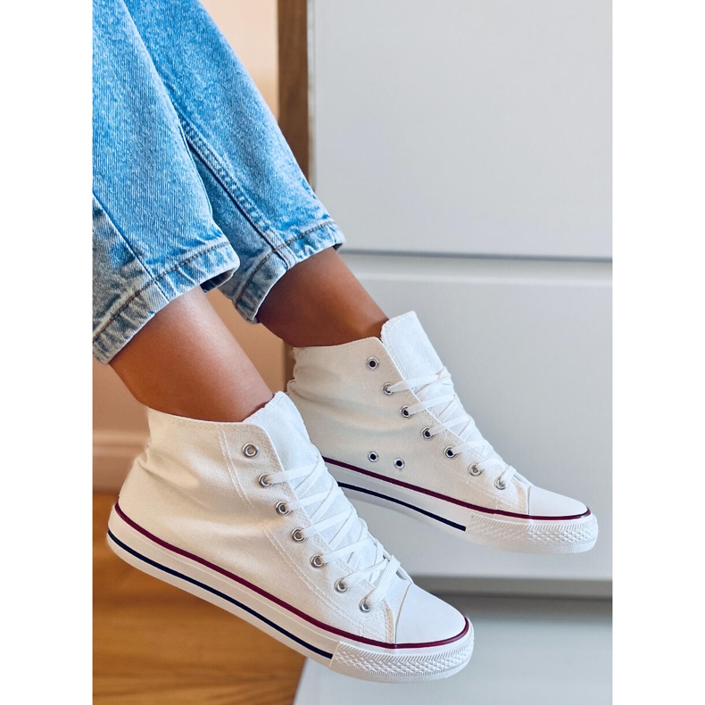 Sneakers in tela Jude White alla caviglia bianca 2