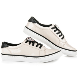 Betler Sneakers laccate a diamante marrone 1