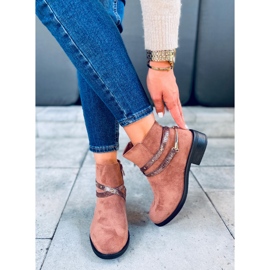 Stivali da donna Zinaida Camel in camoscio marrone 1