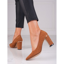 Goodin Décolleté con tacco in pelle scamosciata SHELOVET marrone 1