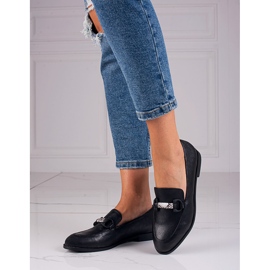 SHELOVET Mocassini in pelle nera nero 1