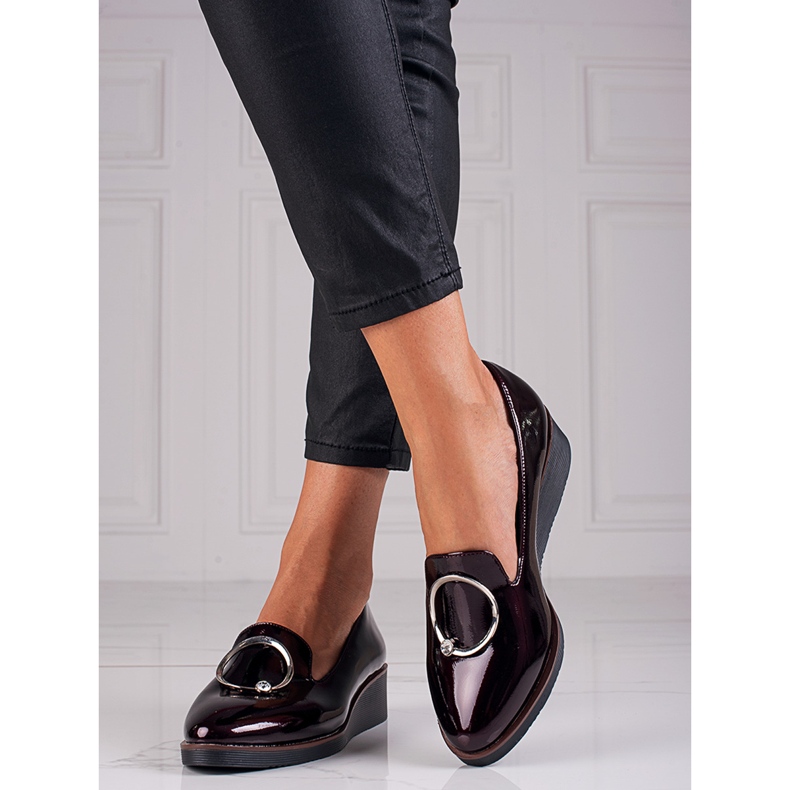 Scarpe laccate W. Potocki bordeaux rosso 1