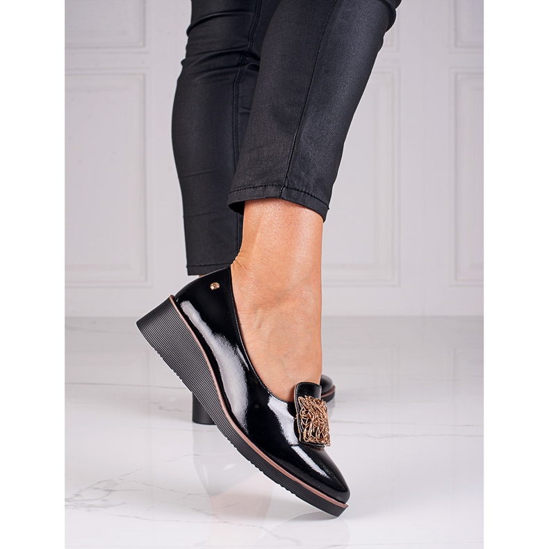 Eleganti scarpe laccate di W. Potocki nero 1