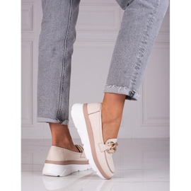 Mocassini Scarpe beige di Vinceza 1