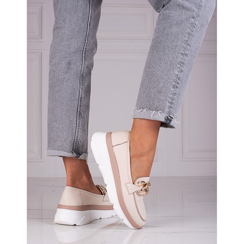 Mocassini Scarpe beige di Vinceza 1