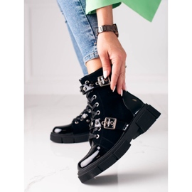 Borse da donna Shelovet nere con fibbie decorative nero 1