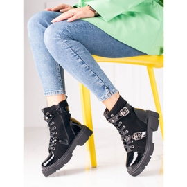 Borse da donna Shelovet nere con fibbie decorative nero 2