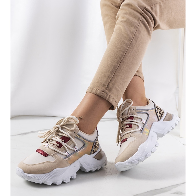 Sneakers beige di Amarillo d'oro 1