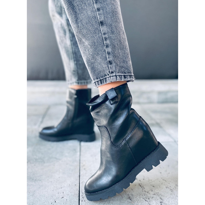 Stivali con zeppa nascosta Luanda Black nero 2