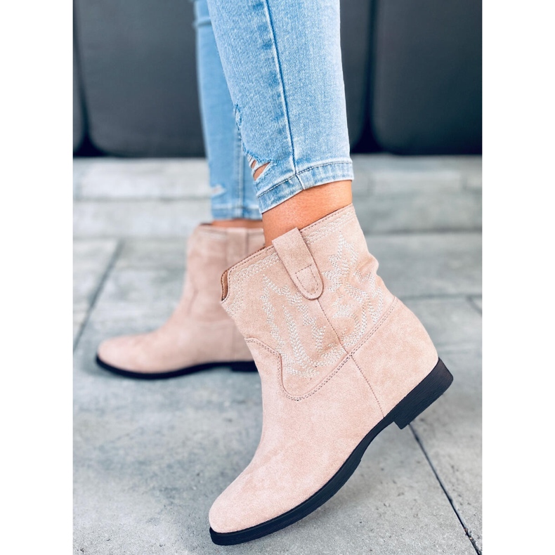Stivali con zeppa nascosta Astrid Beige 1