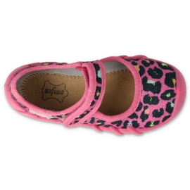 Pantofole per bambini Befado speedy 109P256 rosa nero 3