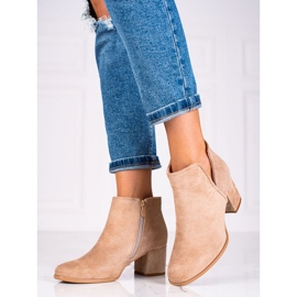Stivali da donna Shelovet beige con cut-out 1