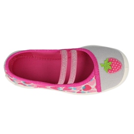 Pantofole per bambini Befado con fragole 116X305 rosa 1