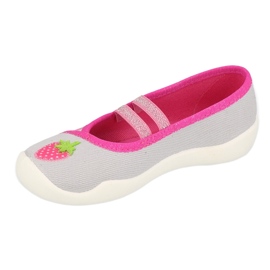 Pantofole per bambini Befado con fragole 116X305 rosa 2