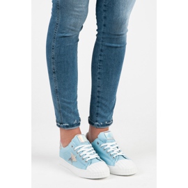 Sneakers con ologramma blu 1