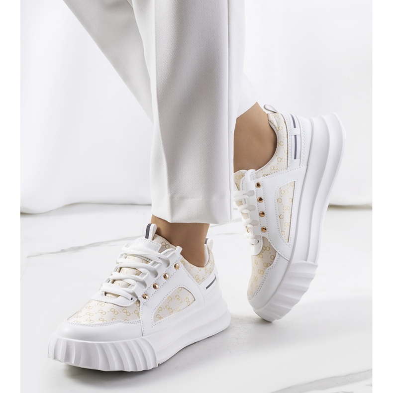 Sneaker Heleno beige bianca 1