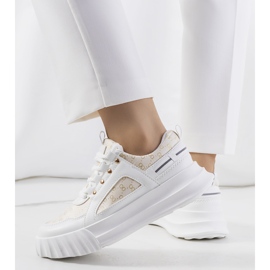 Sneaker Heleno beige bianco 2