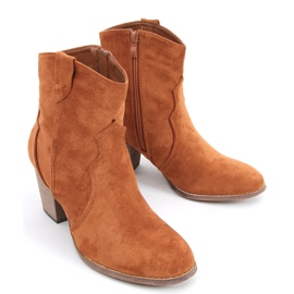 Stivali da cowboy con tacco alto di Seed Camel marrone 1