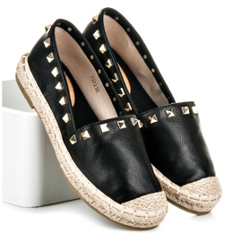 Espadrillas con borchie nero 1