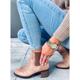 Stivali con tacco largo Fill Beige 2