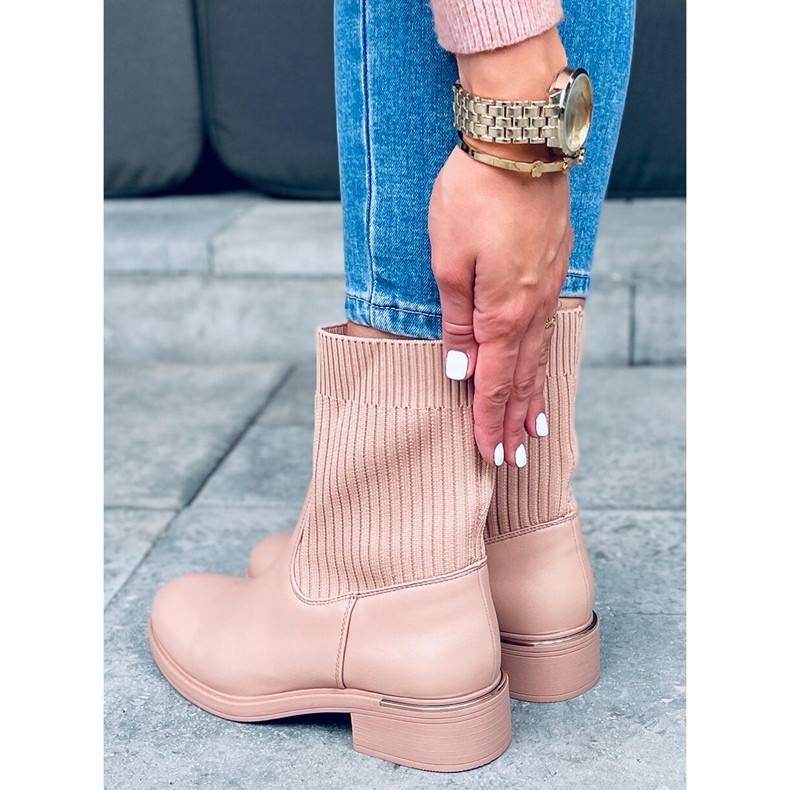 BM Stivaletti con tomaia a calzino Sendi Nude beige 2