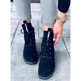 Stivali stringati Bing Black nero 1