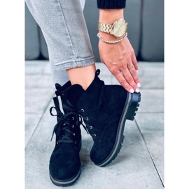Stivali stringati Bing Black nero 2