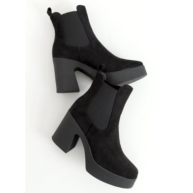 Stivali con tacco in gomma Amelda Black nero 1