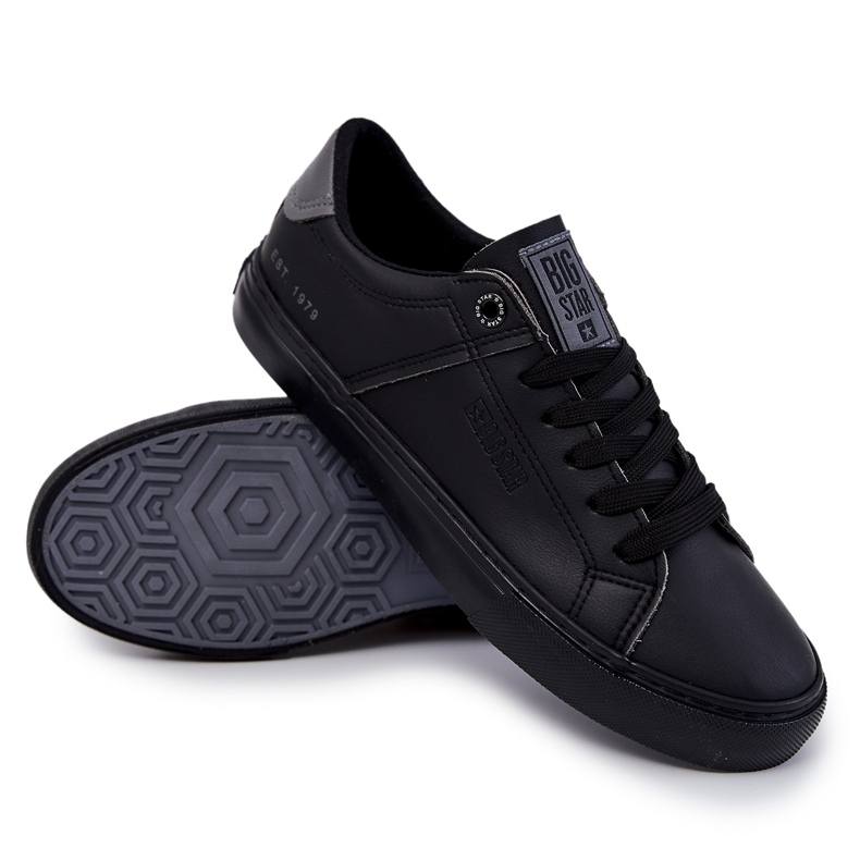 Sneakers da Uomo in Pelle Big Star JJ174108 Nero 5