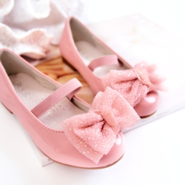 S.Barski Ballerine Laccate Per Bambini Con Fiocco Rosa Zolly 2