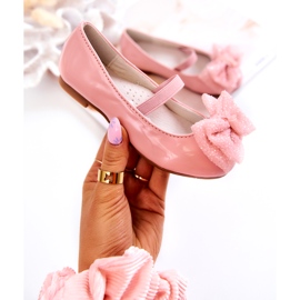 S.Barski Ballerine Laccate Per Bambini Con Fiocco Rosa Zolly 1
