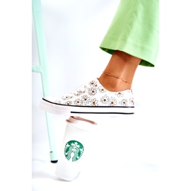 PS1 Sneakers Basse Da Donna Con Fiori Janey White bianca 1