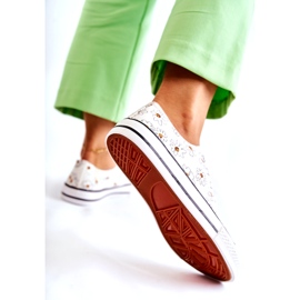 PS1 Sneakers Basse Da Donna Con Fiori Janey White bianco 4