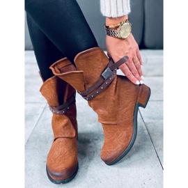 Stivali militari da donna Aina Camel marrone 1