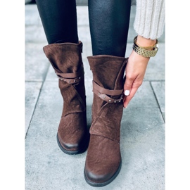 Stivali militari da donna Aina Brown marrone 1