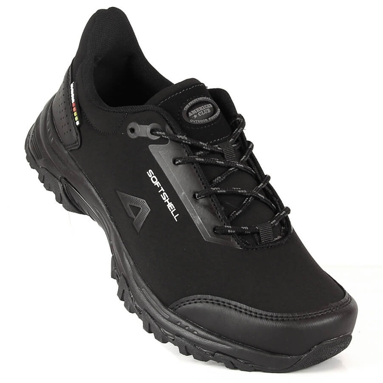 Scarpe da trekking impermeabili da uomo american club nere nero 1