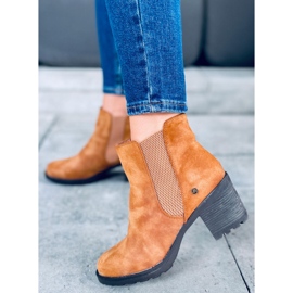 Stivaletti Chelsea tacco alto Balea Camel marrone 1