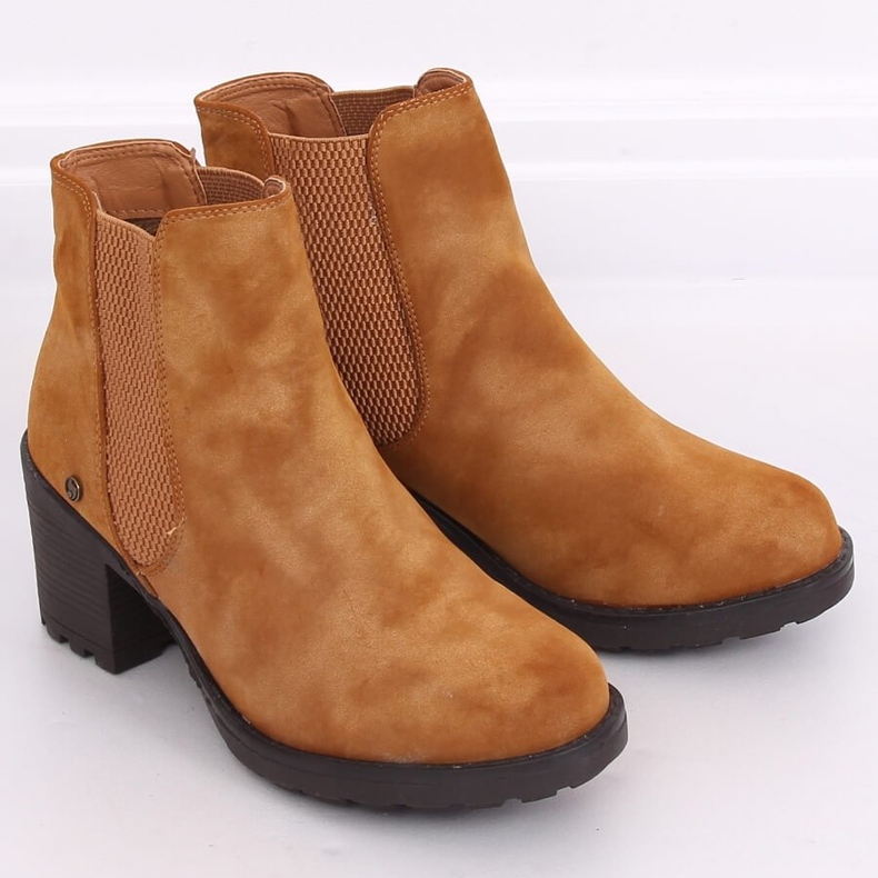 Stivaletti Chelsea tacco alto Balea Camel marrone 2