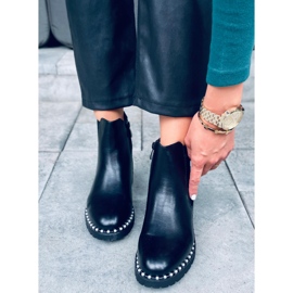 Stivaletti Chelsea con perle Maxim Black nero 1