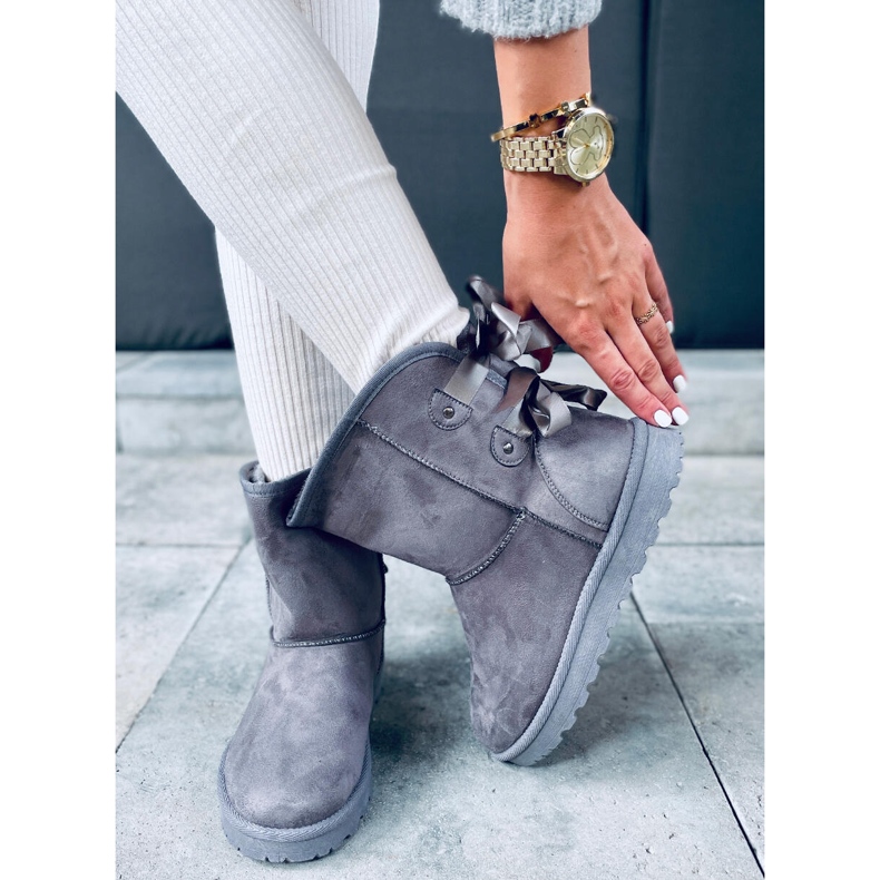 Doposci Emusy con fiocchi Stella Grey grigio 1