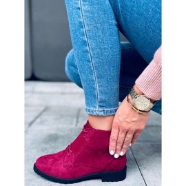 Stivaletti con lacci Anja Red rosso 1