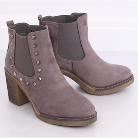 Stivali con tacco largo di Hidalgo Grey grigio 1
