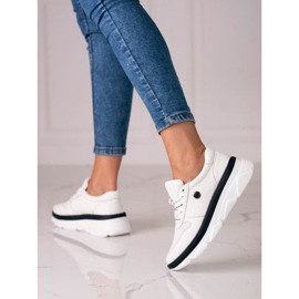 Sneakers bianche Vinceza con suola spessa bianco 2