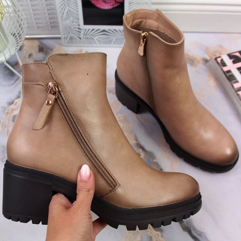 Vinceza W JAN139B stivali beige da lavoro 1