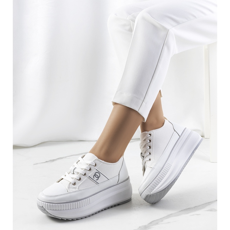 BM Sneakers bianche su suola alta Barsu bianco 1