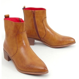 Stivaletto Bellona Camel con tacco basso marrone 1